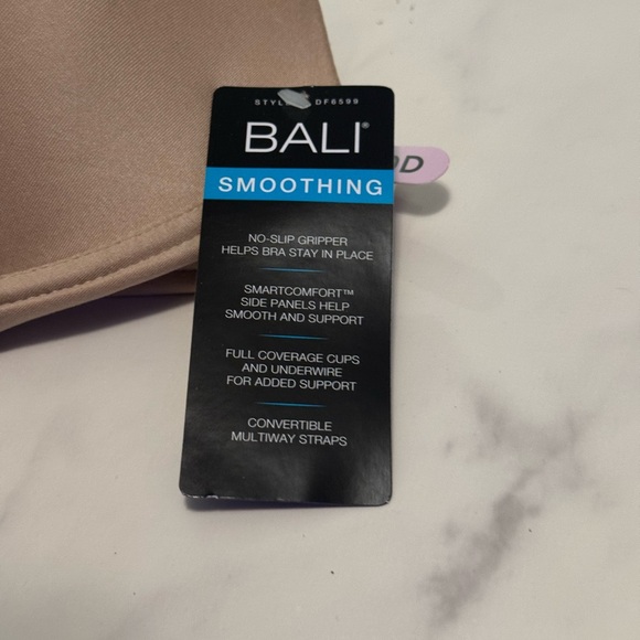 Bali One Smooth U Stay in Place Strapless Underwire Bra 40C - Picture 2 of 6